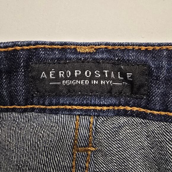 Women's Aeropostale Shorty Darkwash Distressed Denim Cuffed Jean Shorts | Size 2 - Picture 8 of 9